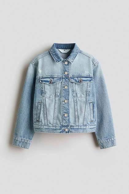 H&M Girls Spread
                    Collar Pure Cotton Denim jacket