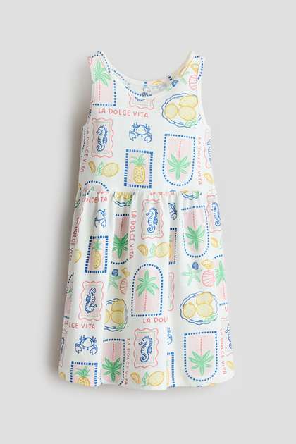 H&M Girls Patterned Cotton Dress