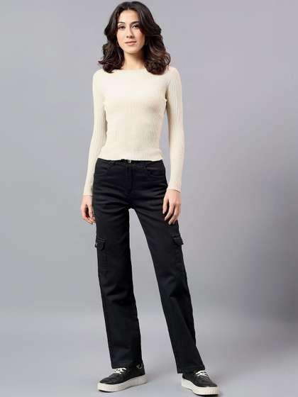Mast & Harbour
                          Women Relaxed Fit Mid-Rise Stretchable Jeans