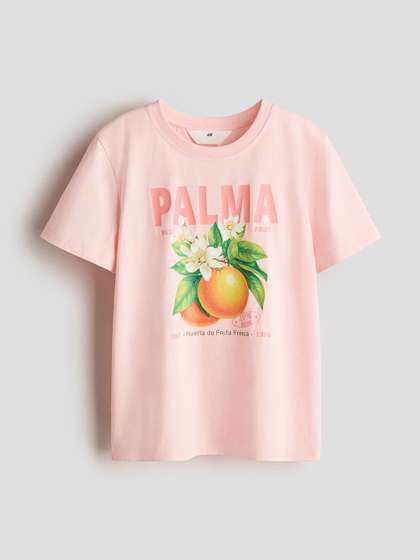 H&M Girls Printed
                    Round Neck Tshirts