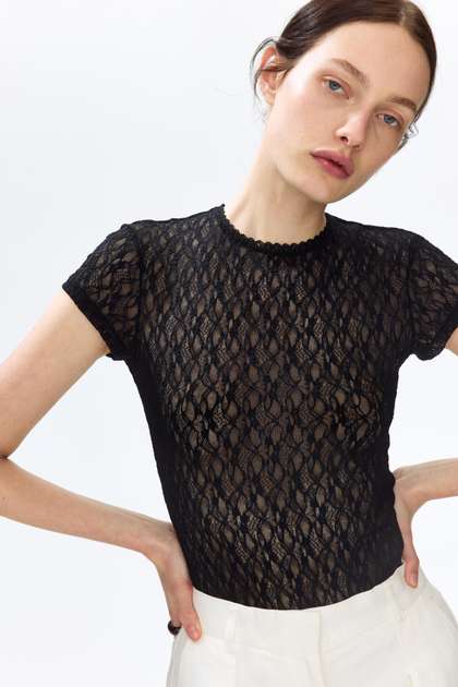 H&M Lace-look
                        Jersey Thong Body