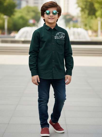 V-Mart Boys Printed
                    Casual Shirt