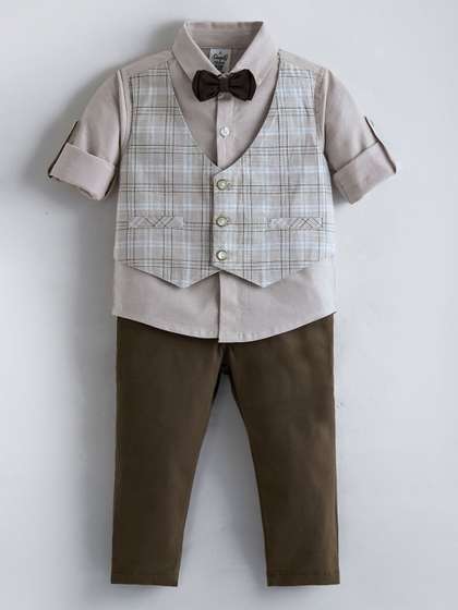 Hopscotch Boys Checked
                    Pure Cotton Clothing Set
