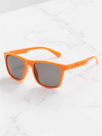Stoln Unisex Kids Black
                    Lens & Orange Square Sunglasses with