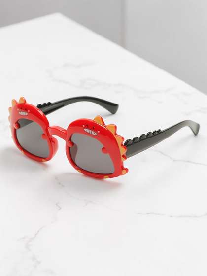 Stoln Unisex Kids Black
                    Lens & Red Round Sunglasses with