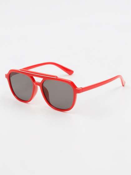 Stoln Unisex Kids Black
                    Lens & Red Wayfarer Sunglasses with