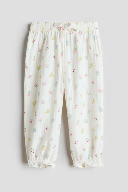 H&M Cotton Muslin
                    Trousers