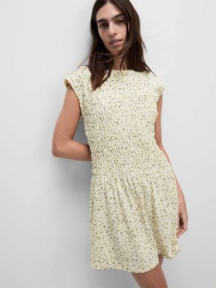 Marks & Spencer
                        Pure Cotton Printed Mini Shirred Dress