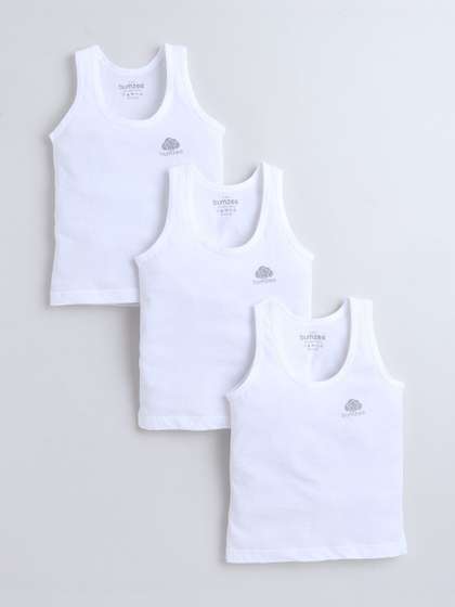 BUMZEE Boys Pack of 3
                    Cotton Blend Undershirt