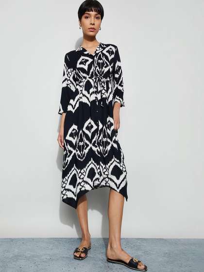 Fame Forever by
                        Lifestyle Print Shirt Midi Dress