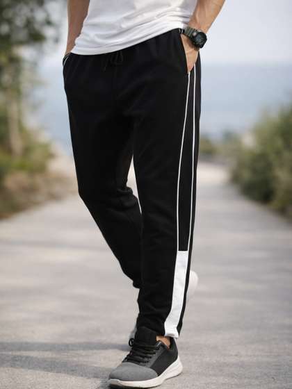 MADSTO Men
                          Colourblocked Pure Cotton Sports Track Pant