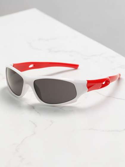 Stoln Unisex Kids Black
                    Lens & White Sports Sunglasses with UV Protected
                    Lens