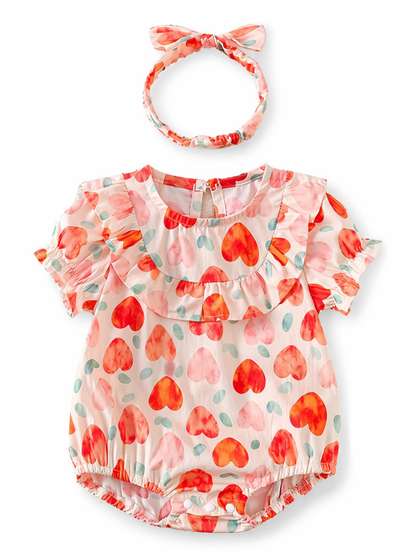 Wunderwoo Printed
                      Cotton Round Neck Rompers