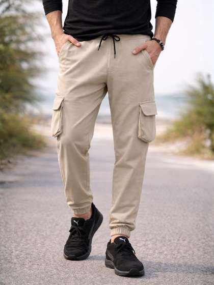 MADSTO Men Mid Rise
                        Cargo Joggers