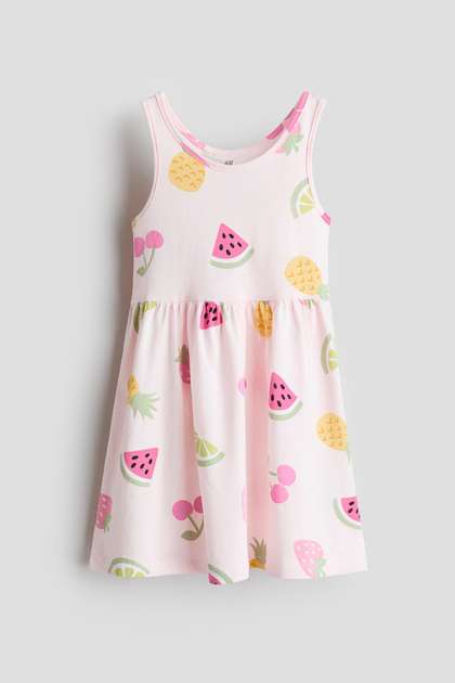 H&M Girls Patterned Cotton Dress