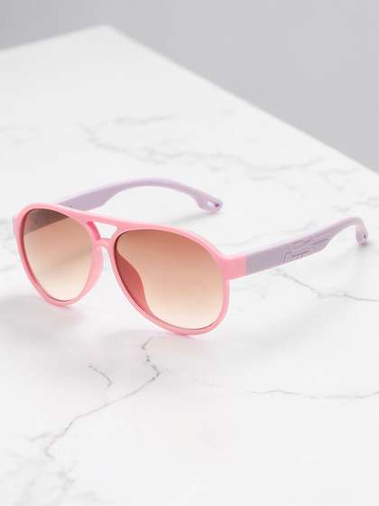 Stoln Unisex Kids Black
                    Lens & Pink Wayfarer Sunglasses