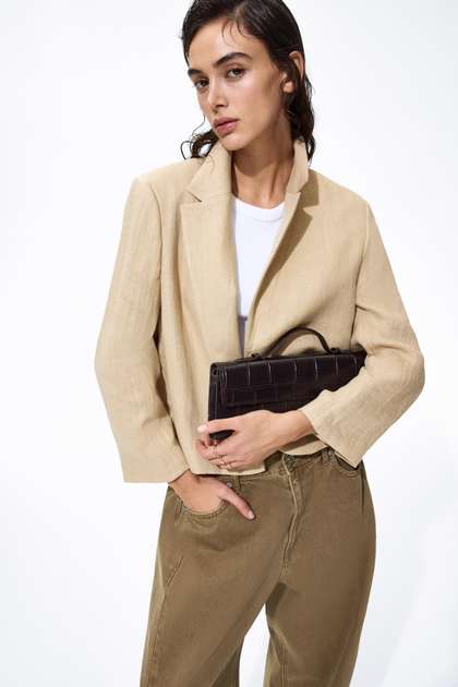 H&M Notched
                        Lapel Single-Breasted Blazer