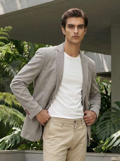 Mr Bowerbird Self
                        Design Single-Breasted Blazer
