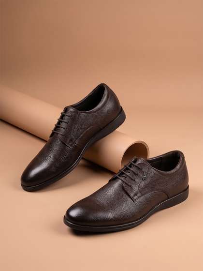 Van Heusen Men
                        Leather Derby Round Toe Formal Shoes