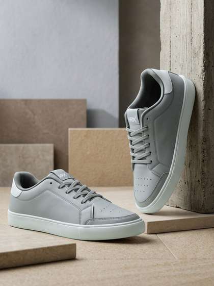 HRX by Hrithik
                          Roshan Men Grey & White Perforations
                          Comfort Insole Sneakers