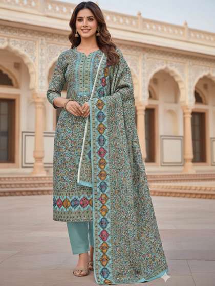 Rosaniya Printed
                        Viscose Rayon Unstitched Dress Material