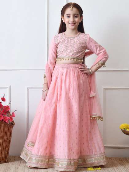 House of Pataudi
                    Embroidered Round Neck Lehenga With Choli &
                    Dupatta