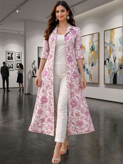 LARGISH Women
                        Printed Longline Shrug