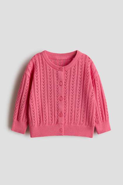 H&M
                      Pattern-knitted Cotton Cardigan
