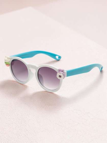 Stoln Girls Black Lens
                    & White Round Sunglasses