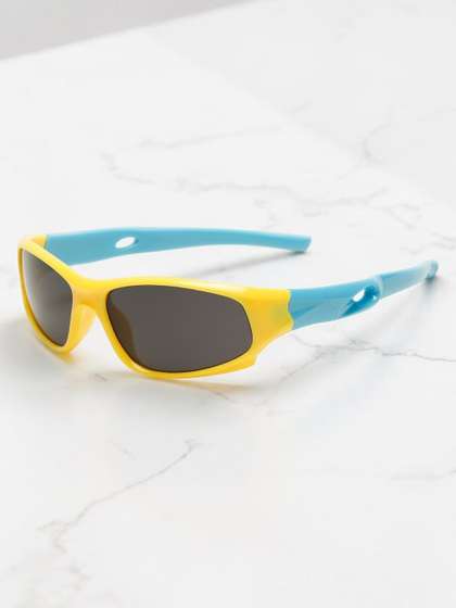 Stoln Unisex Kids Black
                    Lens & Yellow Sports Sunglasses with