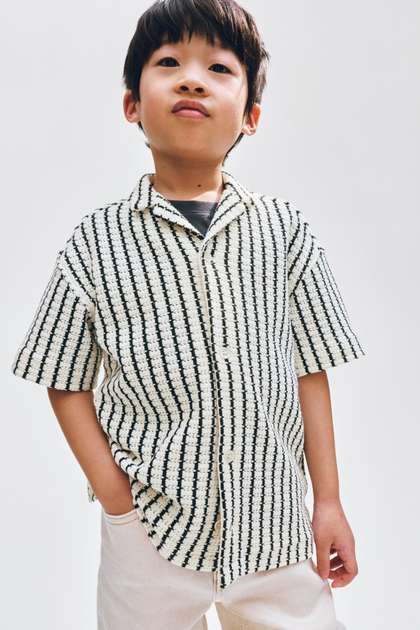 H&M Pointelle-knit
                    Resort Shirt