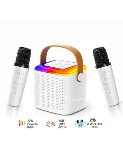 PunnkFunnk Wireless
                      Mics Portable Karaoke Bluetooth Speaker