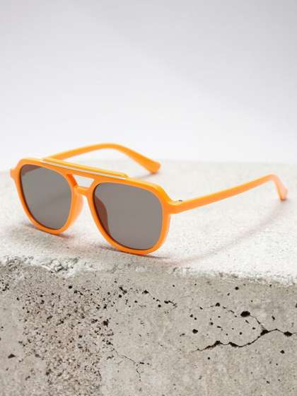 Stoln Unisex Kids Black
                    Lens & Orange Wayfarer Sunglasses with