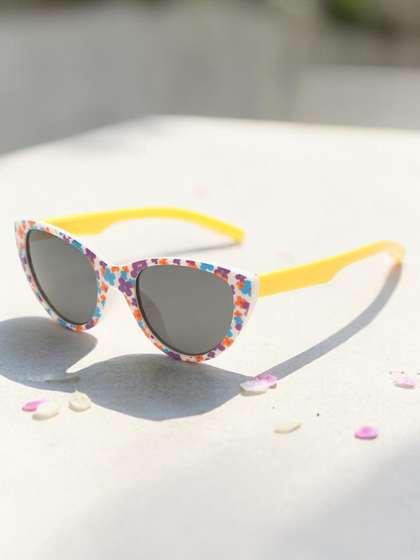 Stoln Girls Black Lens
                    & Yellow Oval Sunglasses with