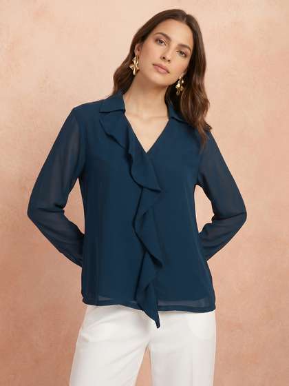 all about you V-Neck
                        Shirt Style Top