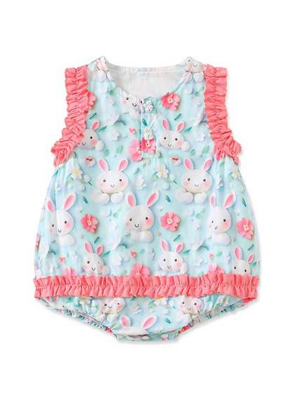 Wunderwoo Girls Printed
                    Basic Jumpsuit