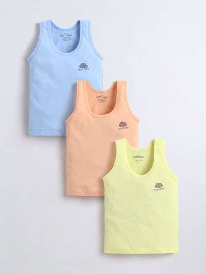 BUMZEE Boys Pack of 3
                      Cotton Blend Undershirt