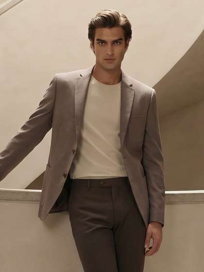 Mr Bowerbird Regular
                        Fit Notched Lapel Collar Semiformal Blazer