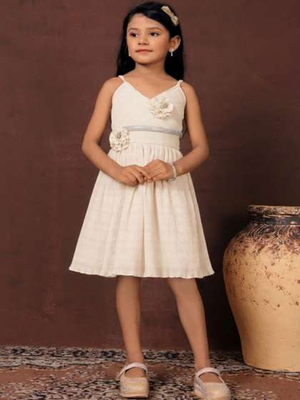 Satjal Fab Girls Crepe
                    Fit & Flare Dress