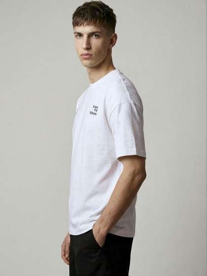 BonOrganik Men
                        Typography Printed Cotton T-shirt