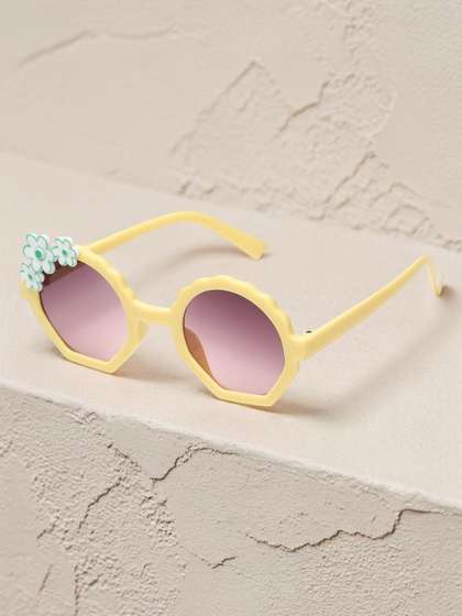 Stoln Girls Brown Lens
                    & Yellow Round Sunglasses with