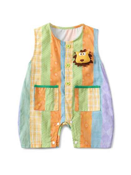 Wunderwoo Printed Cotton
                    Round Neck Rompers