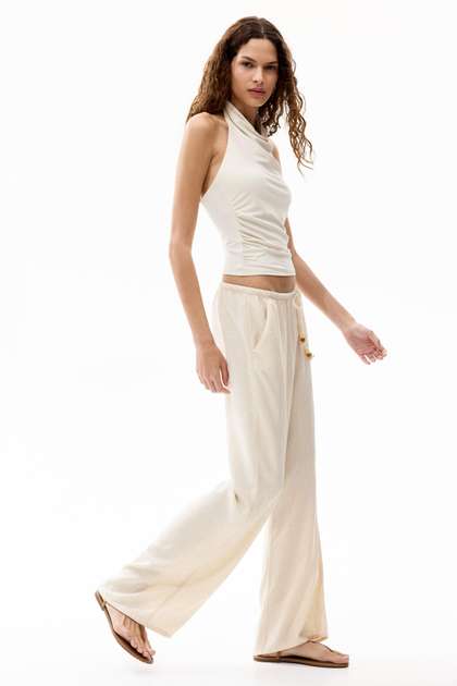 H&M Linen-blend
                        Drawstring Trousers