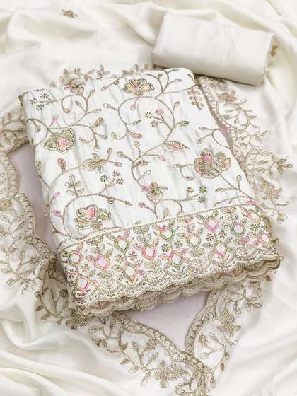HMP Fashion
                        Embroidered Unstitched Dress Material
