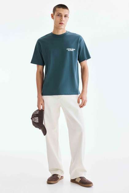 H&M Men Loose Fit Printed T-shirt
