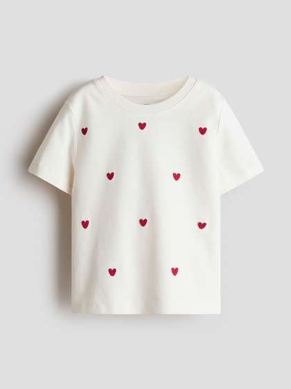H&M Girls Printed
                    Round Neck Tshirts