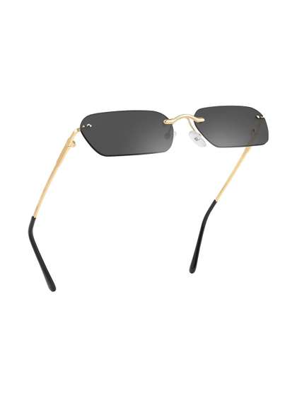 Mast & Harbour
                          Unisex Black Sunglasses with