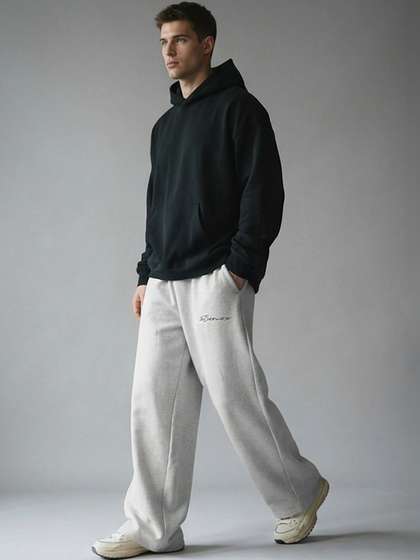 XTREMEX Pure Cotton
                      Everyday Melange Men Loose Fit Solid Joggers