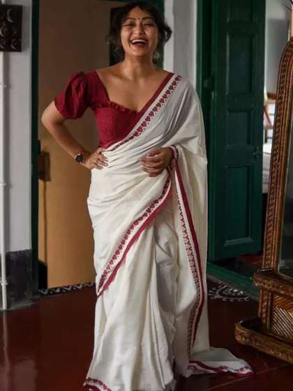 NEBADITA Ethnic
                          Motifs Handloom Saree Khadi Sarees