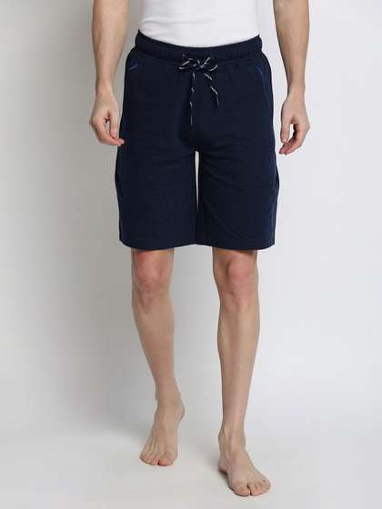 Van Heusen
                          Innerwear Athleisure Men Navy Solid Antiviral
                          Zipper Pocket Knit Lounge Shorts